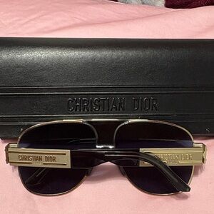 Dior Black and Gold Designer Sunglasses